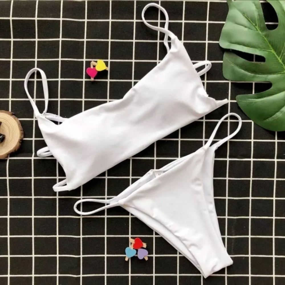 ‘Midori’ White caged bandage cheeky bikini - Picture 5 of 6